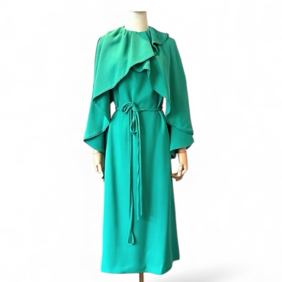 VALENTINO Belted Silk Dress It 38 - Picture 5 of 13